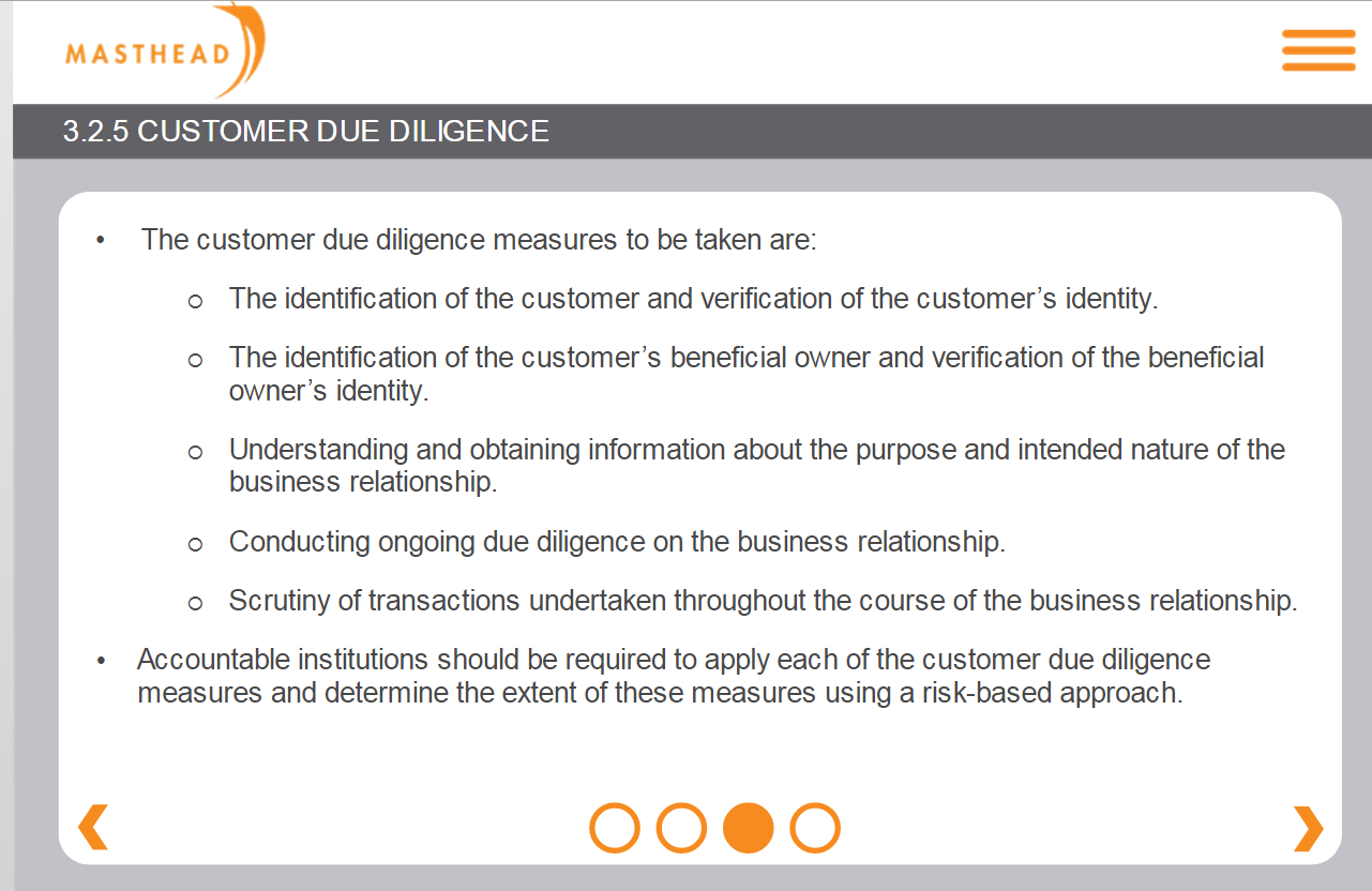 3.2.5 Customer Due diligence 3