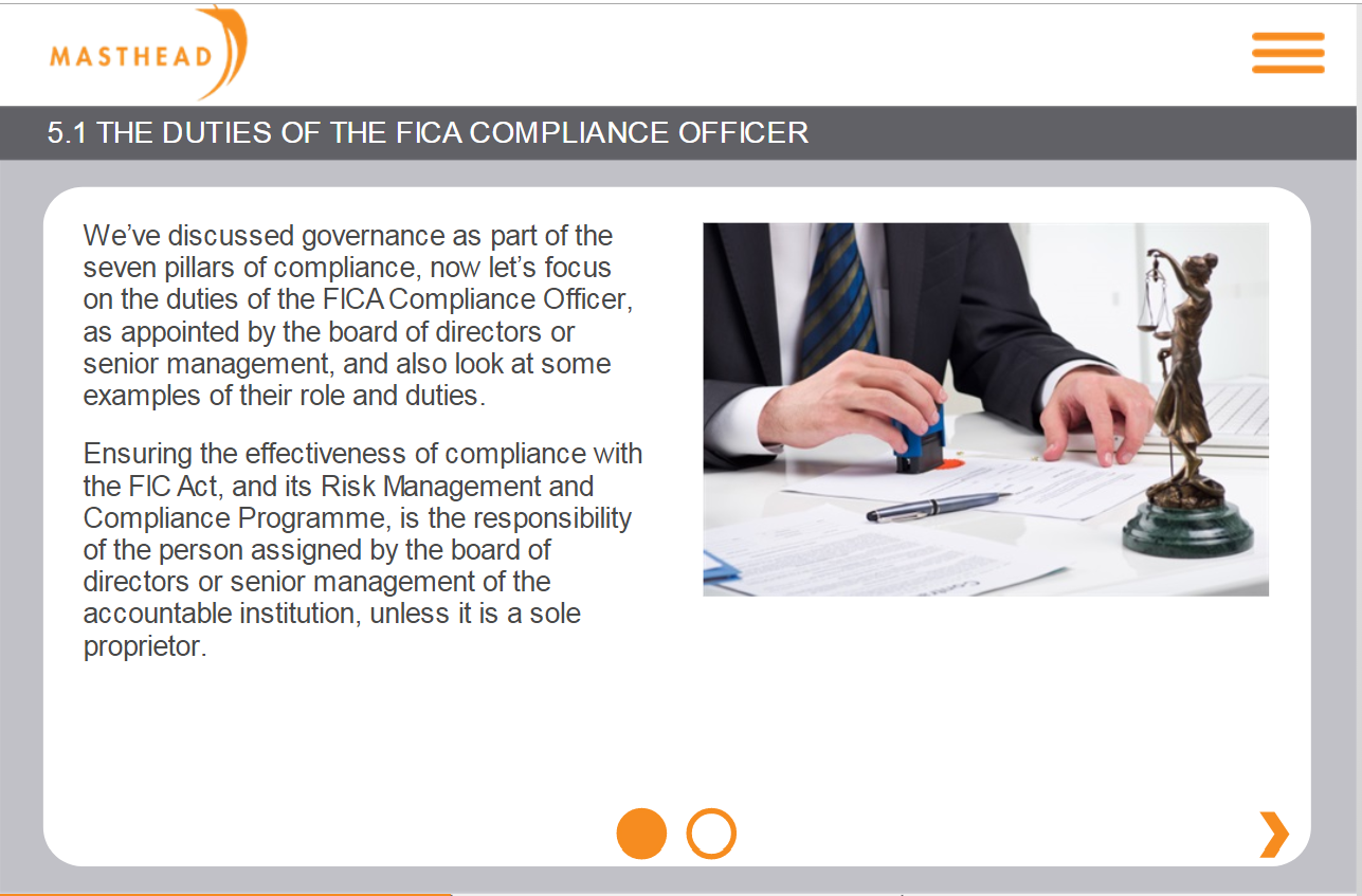 5.1 Duties of Fica Compliance Officer 1